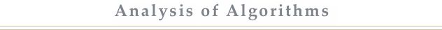 Analysis of Algorithms￼